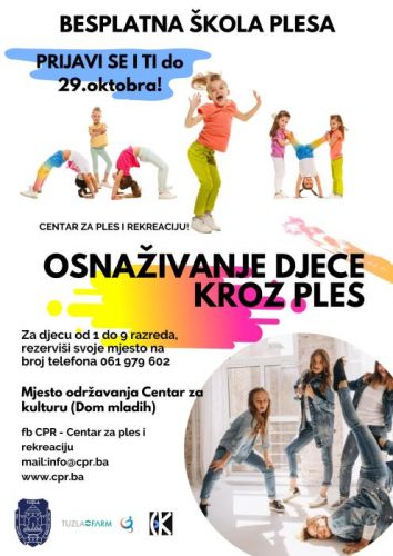 Centar za ples i rekreaciju organizuje za sve osnovce besplatnu školu plesa