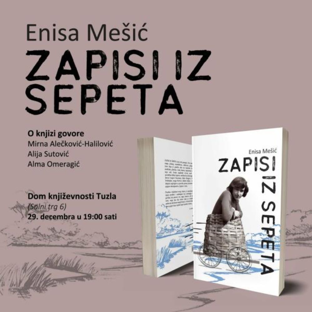 Najava promocije putopisa “Zapisi iz sepeta” autorice Enise Mešić